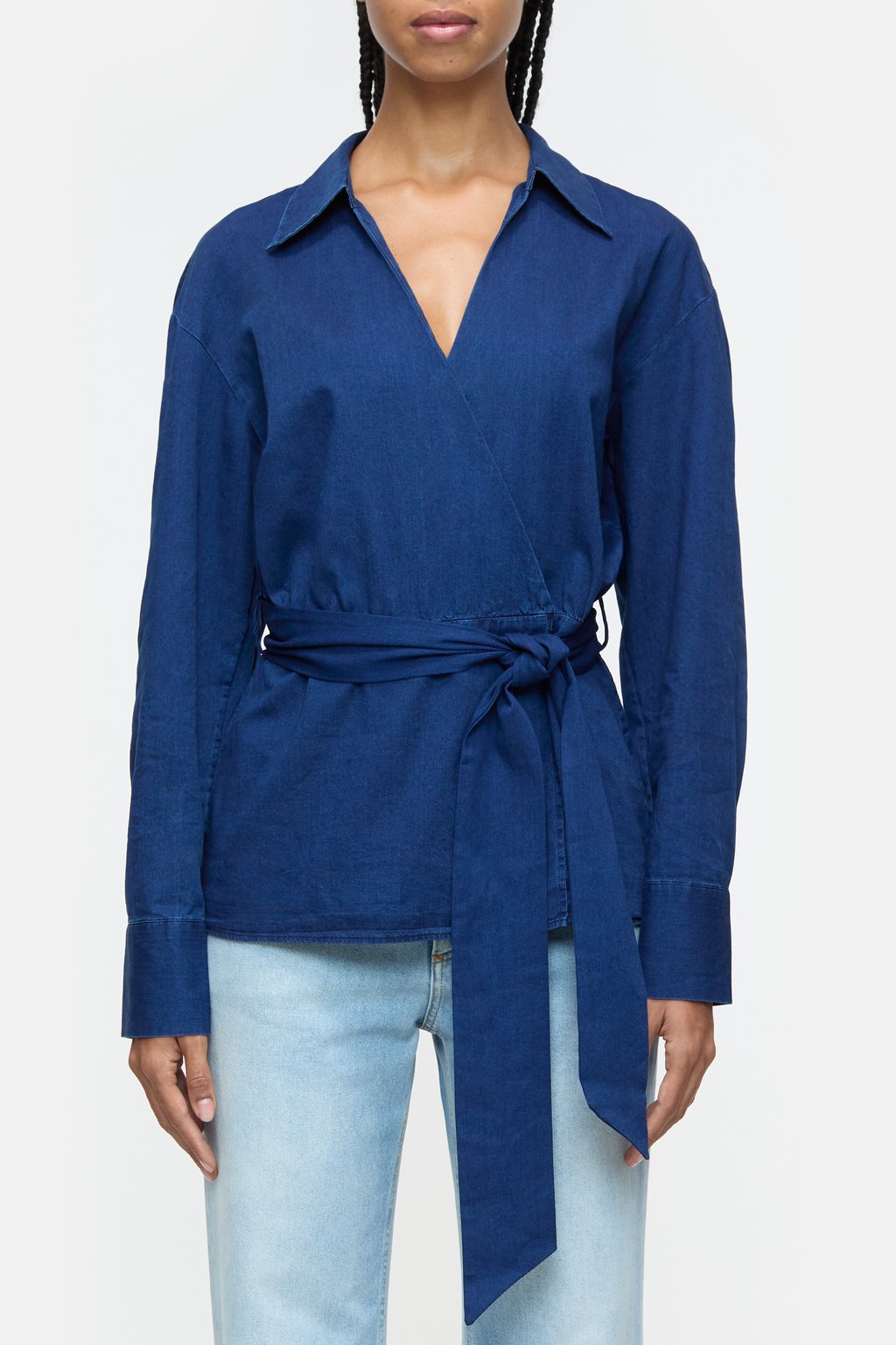 Denim wrap blouse | Closed Denim wrap blouse | Closed