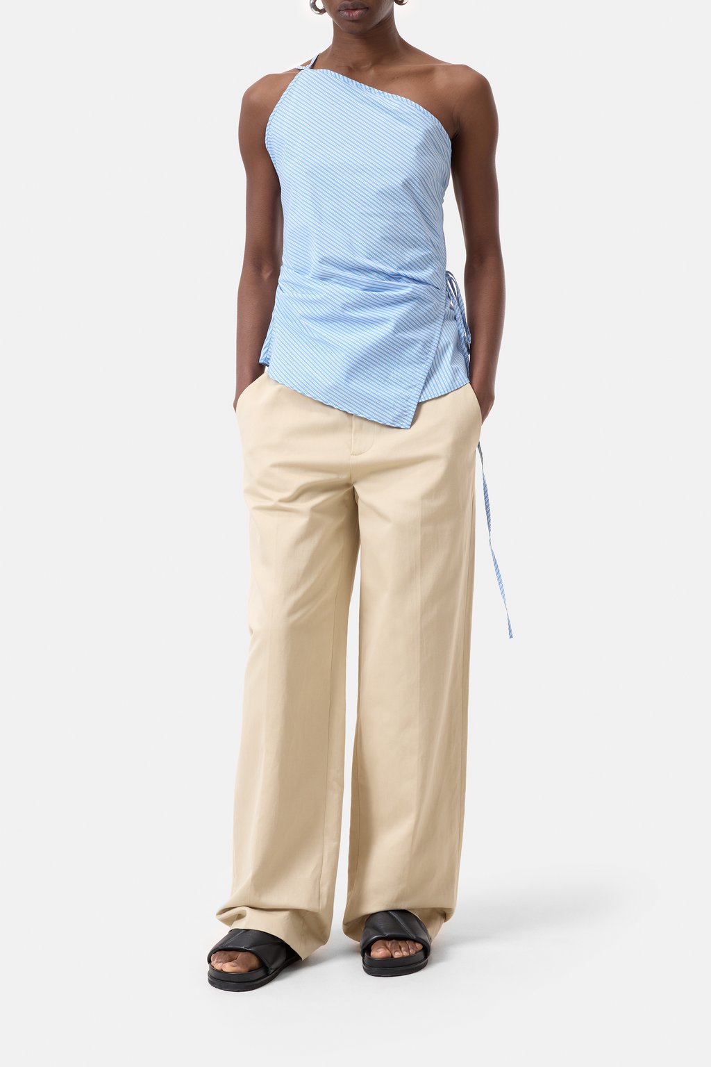 Wrap top in cotton poplin | Closed
