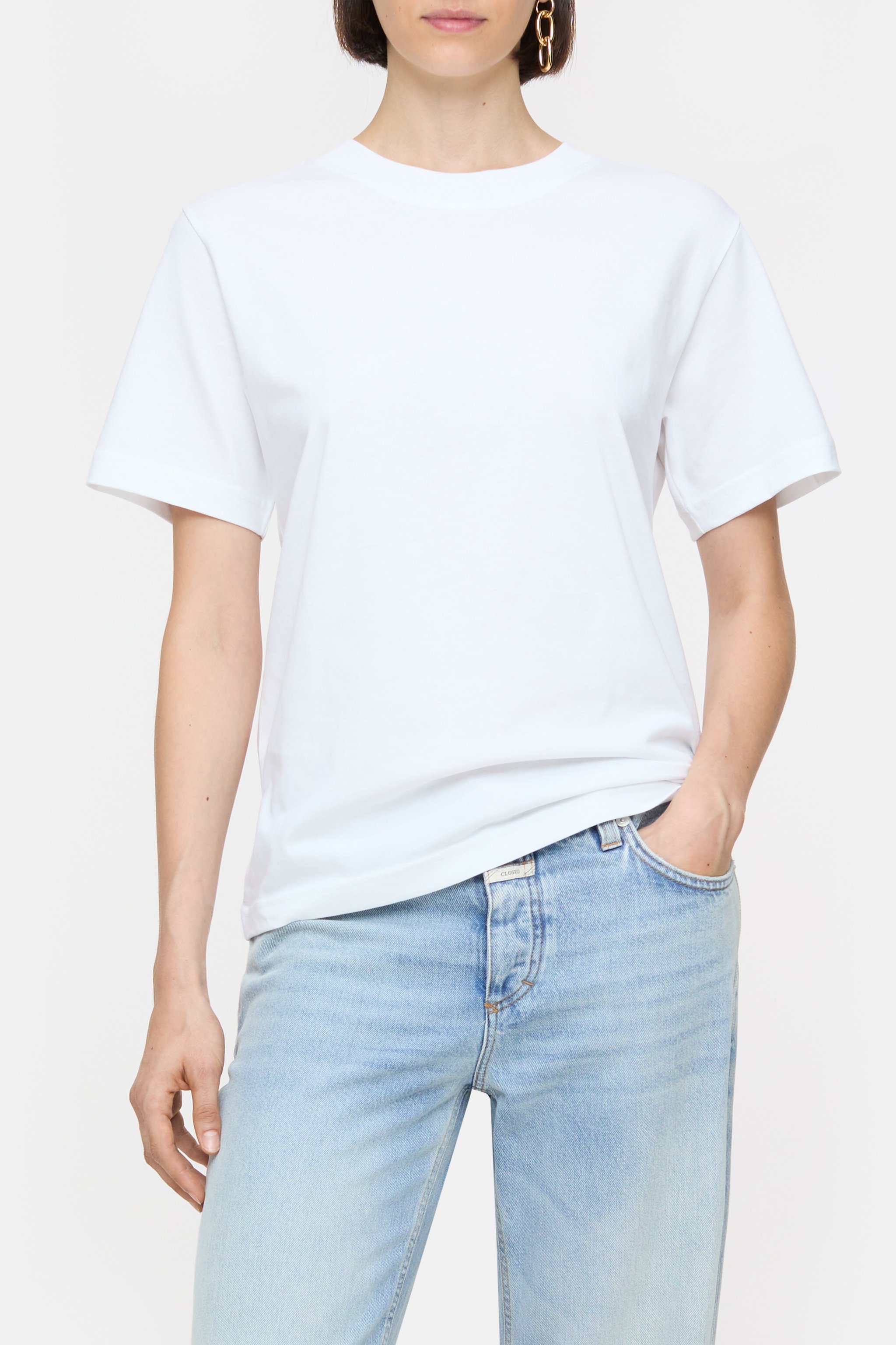 Cashmere-blend top Organic cotton blend T-shirt | Closed