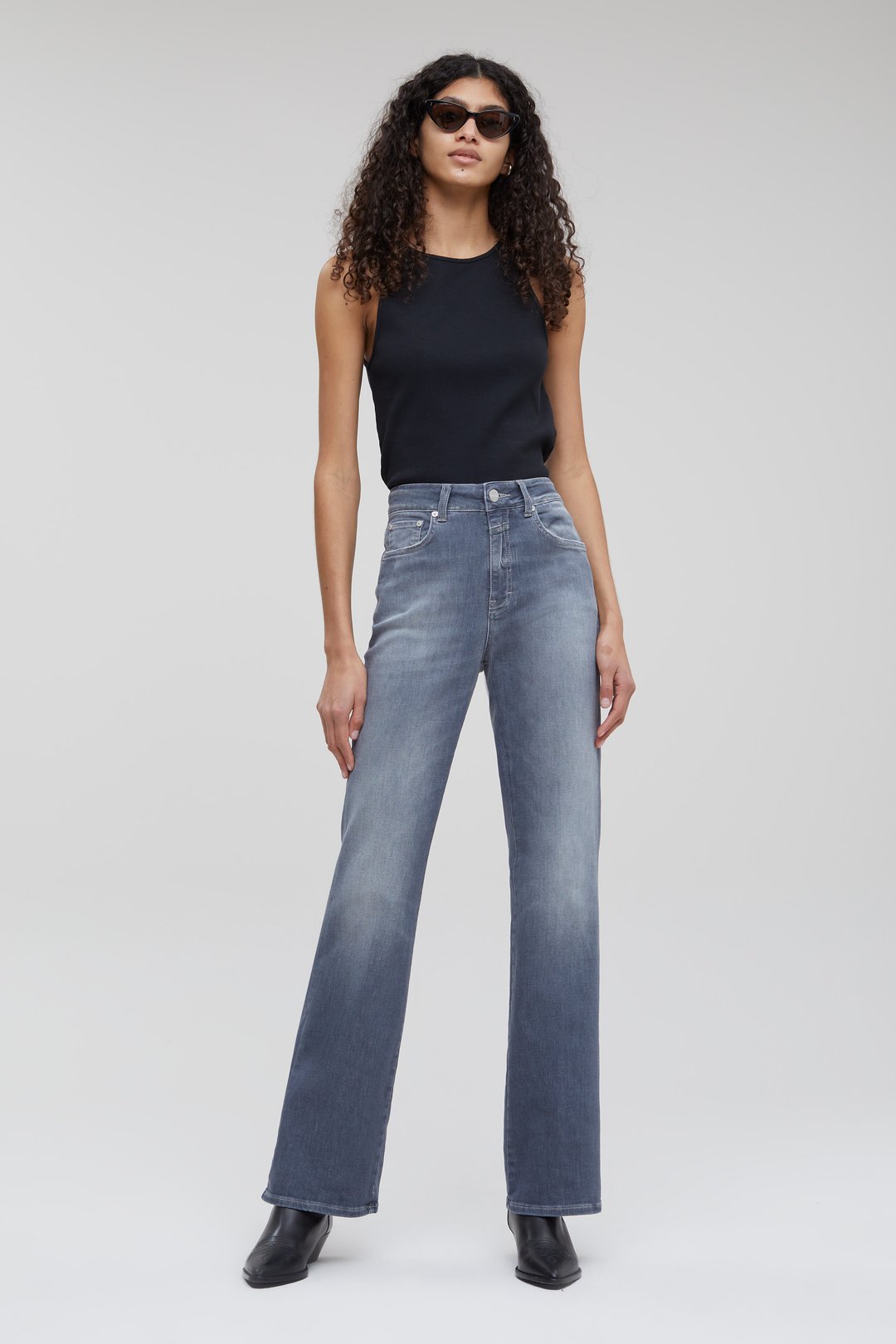 closed leaf power stretch blue denim