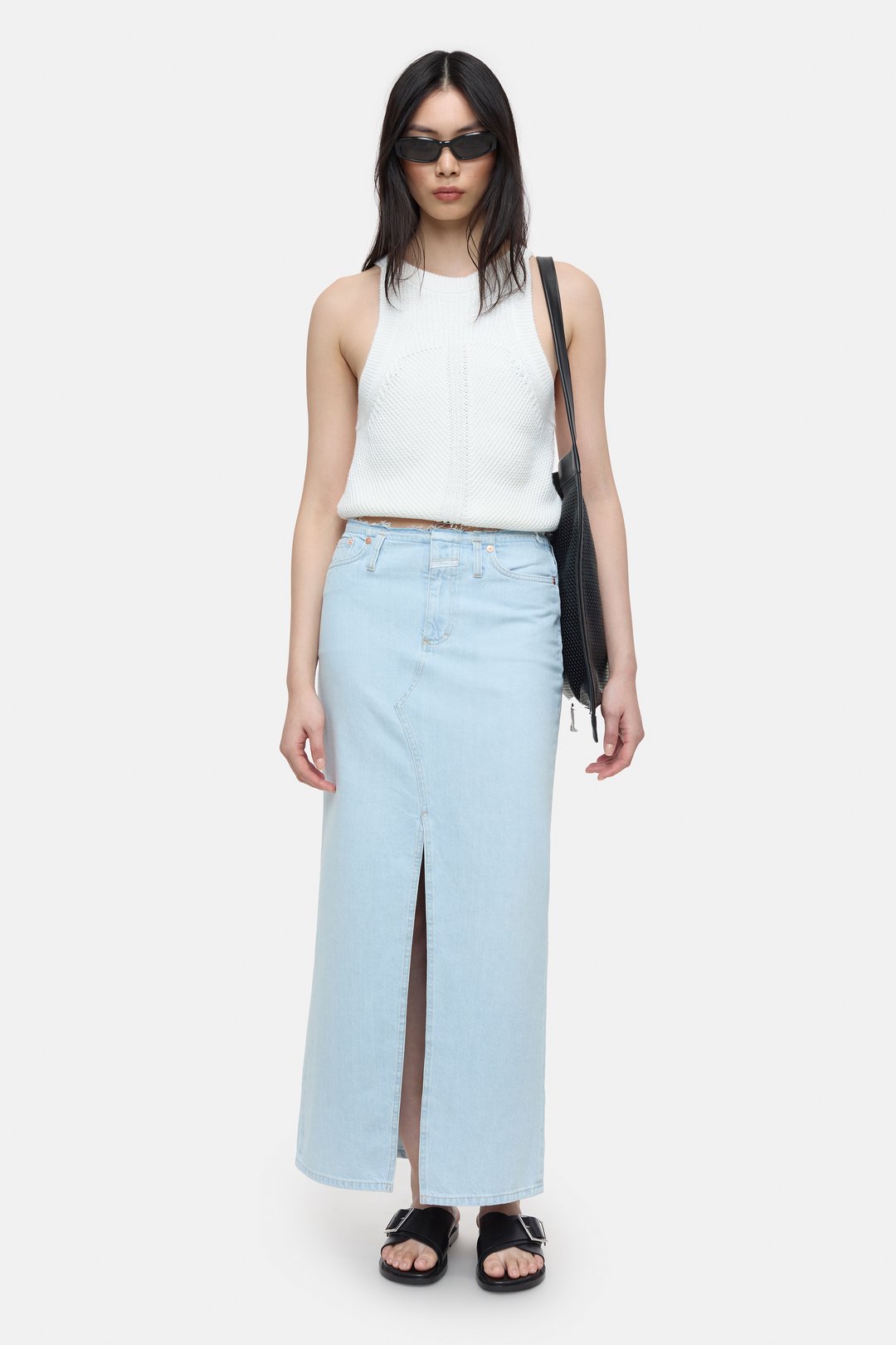 DENIM MAXI SKIRT CLOSED