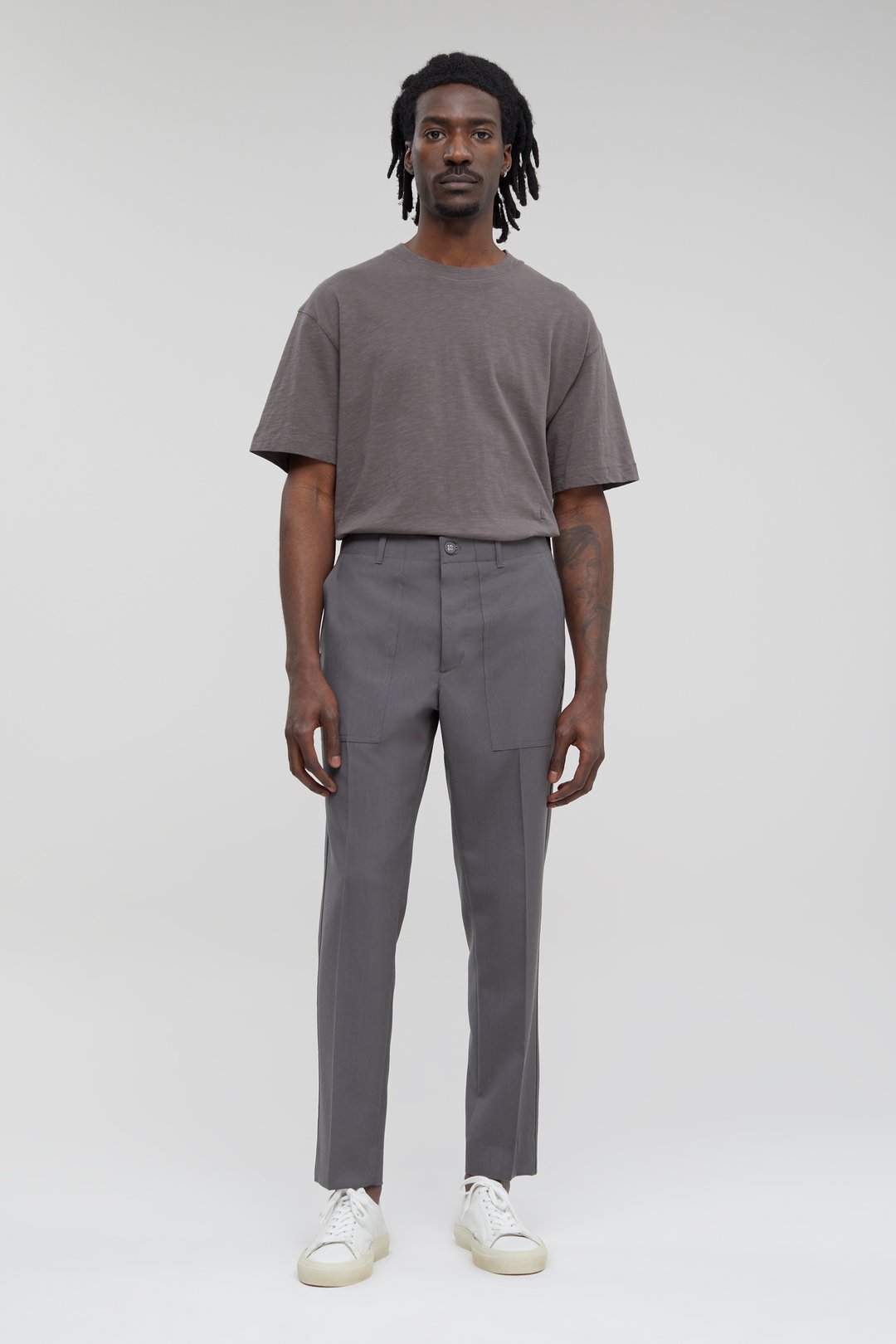 regular fit tapered cropped