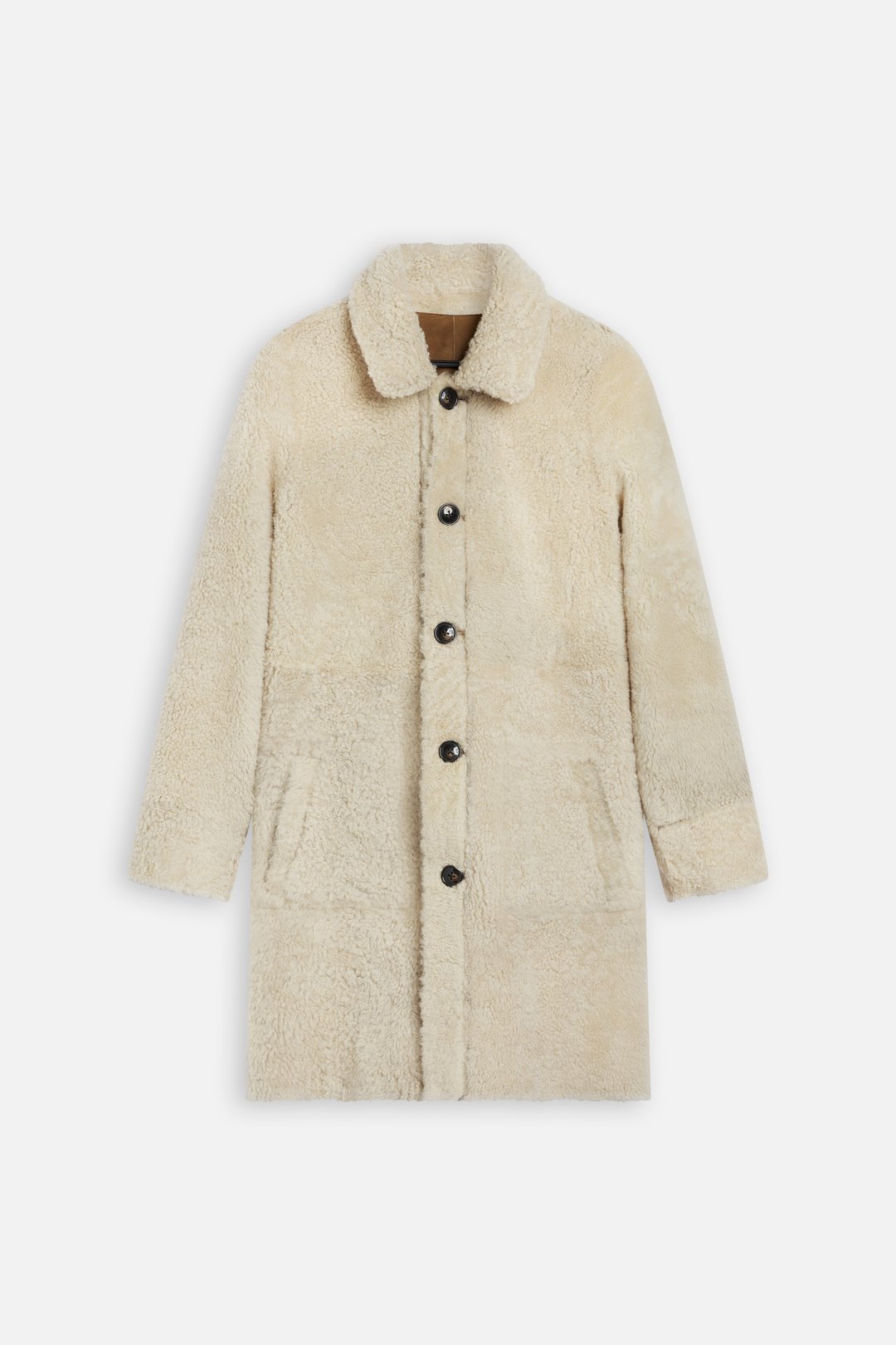 closed shearling coat