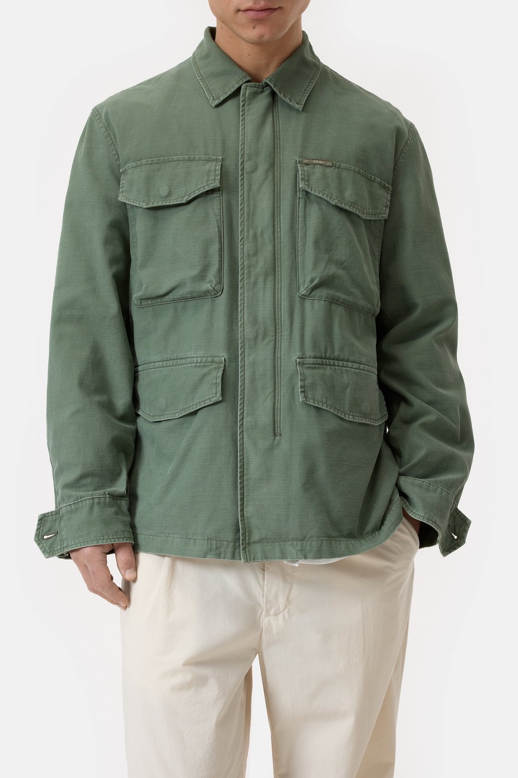 Utility jacket with embroidery | Closed