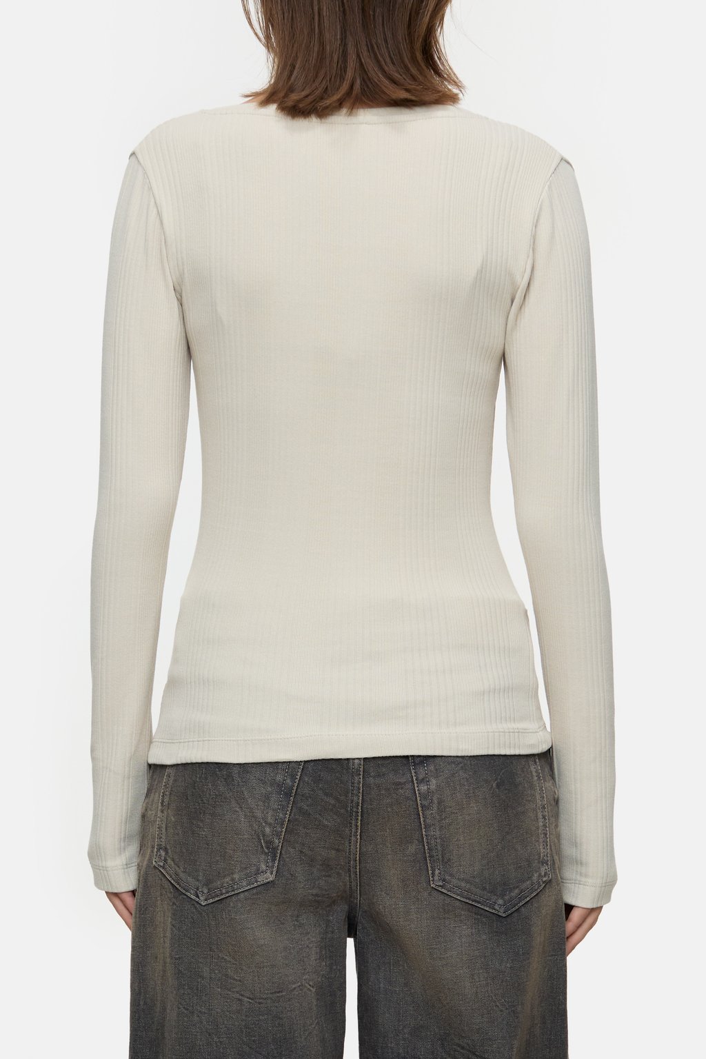 Relaxed V Neck Sweat Top