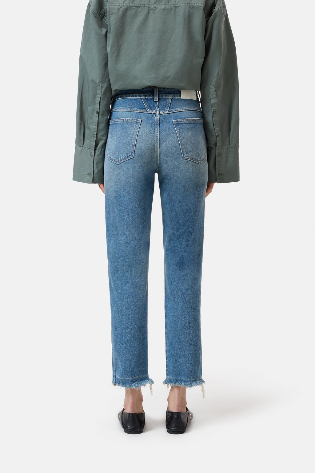 Seagull Embroidery and Allover Heart Fashion fit Denim