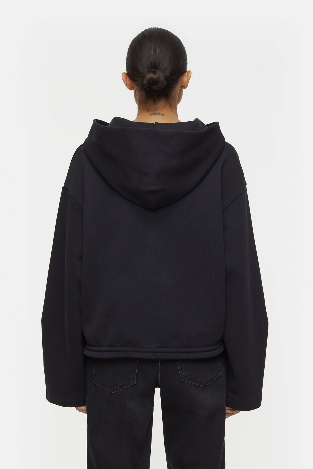 Unisex Crop Hoodie (Black)