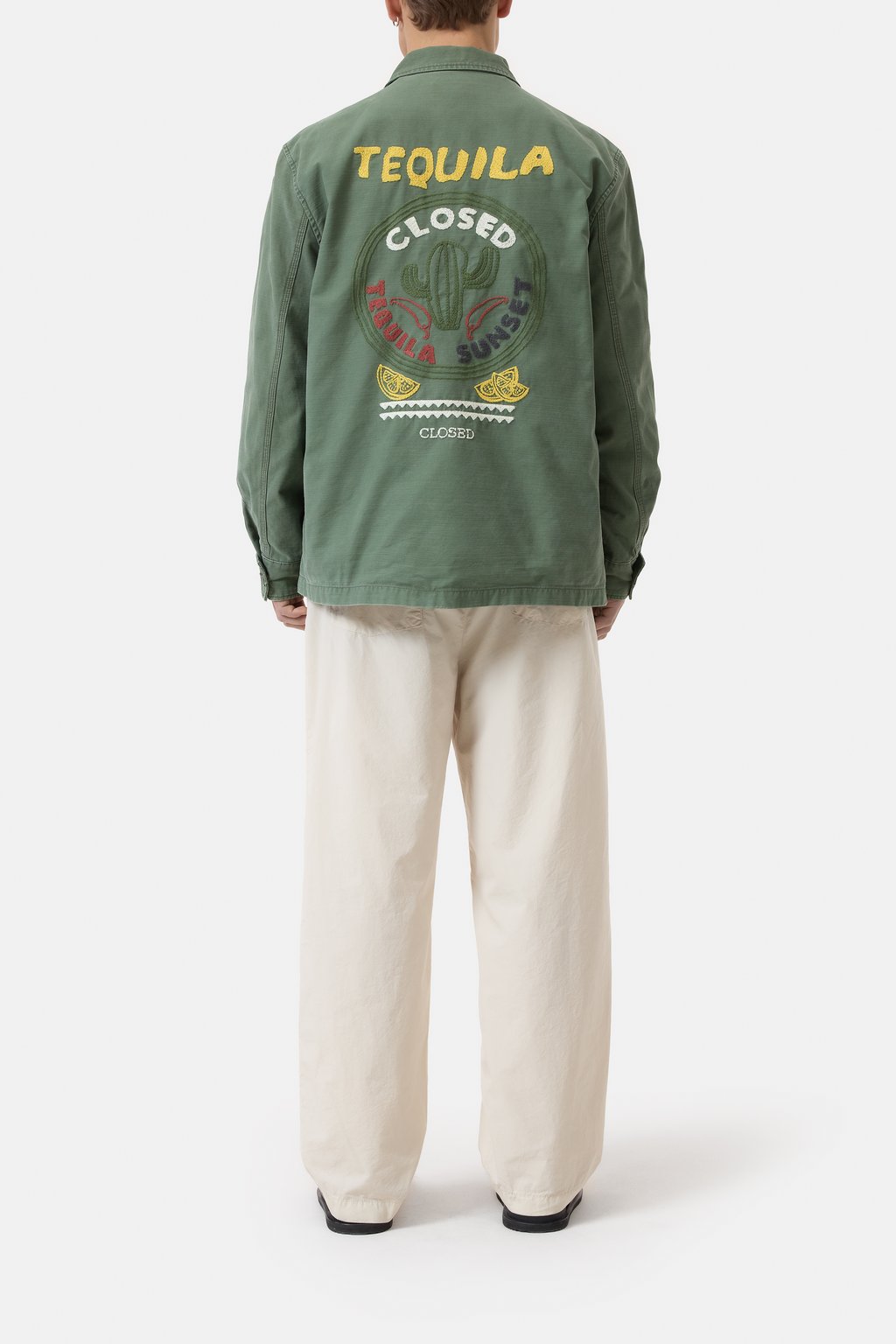 Utility jacket with embroidery | Closed