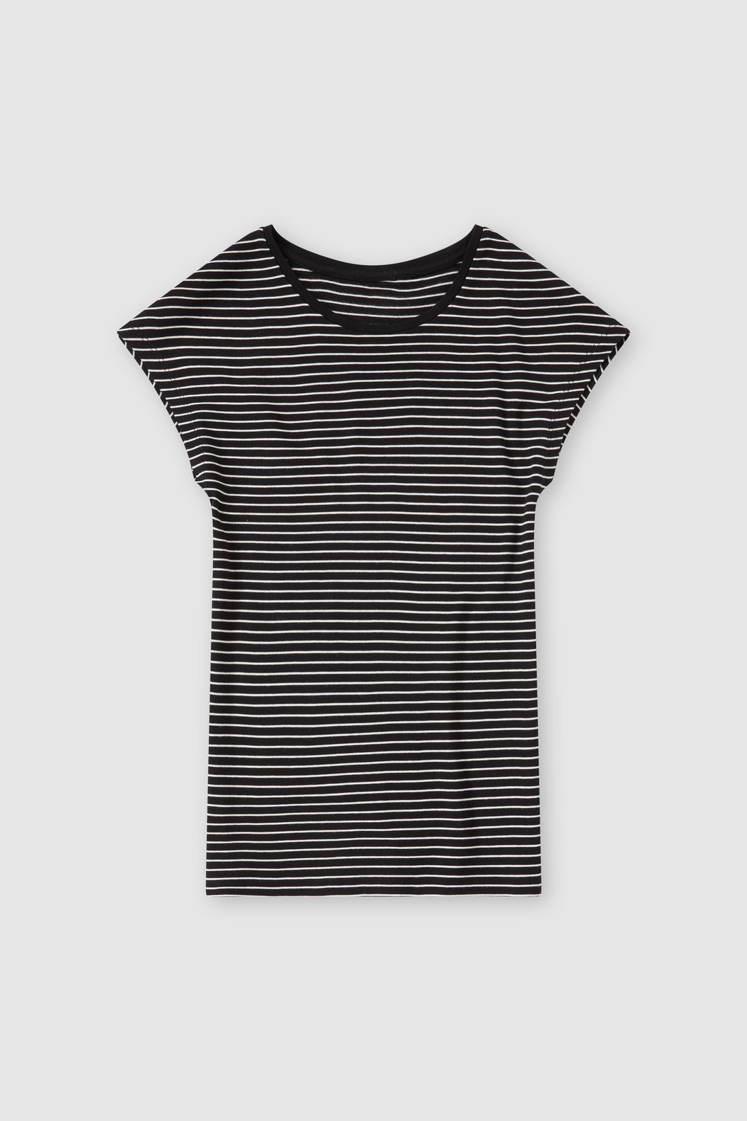 black cap sleeve shirt