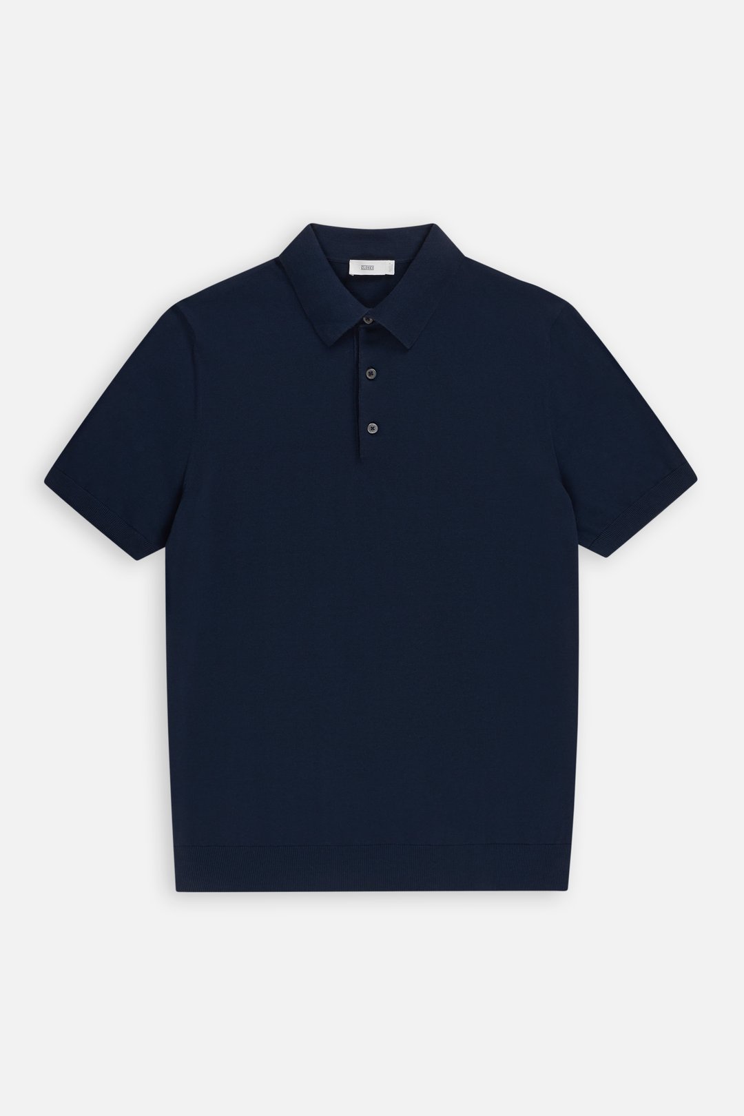 knit cotton polo shirt