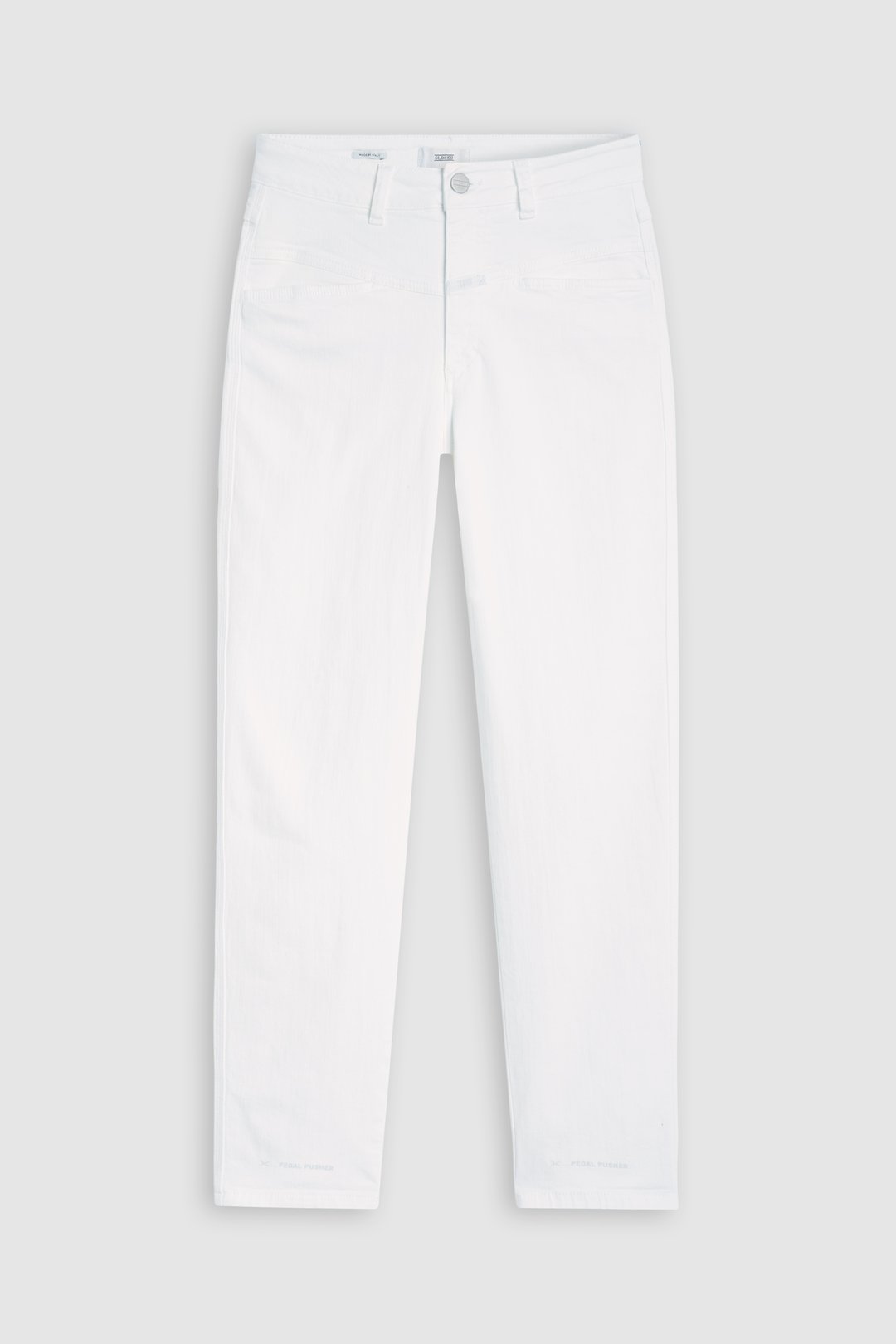 white stretch denim jeans